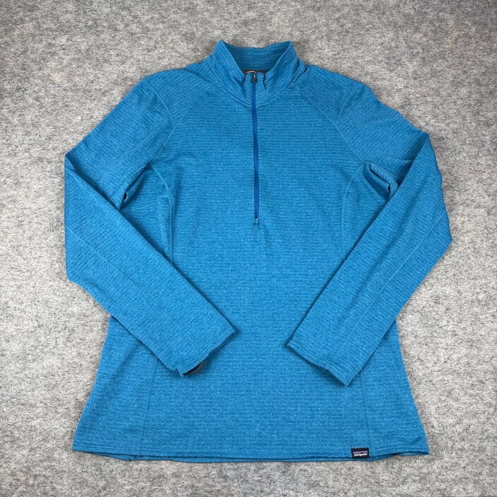 Patagonia Capilene Thermal Weight 1/2 Zip Neck Pullover Blue Womens Large L